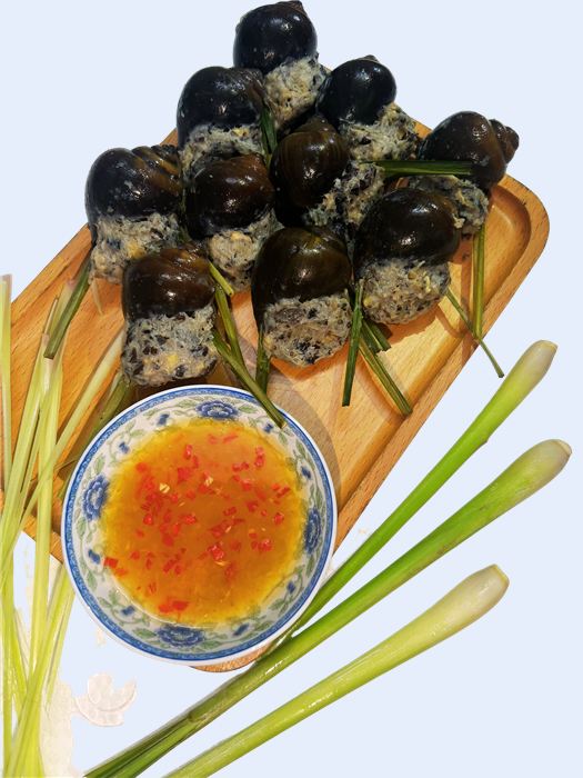 Chả cá thát lát nhồi ốc bươu