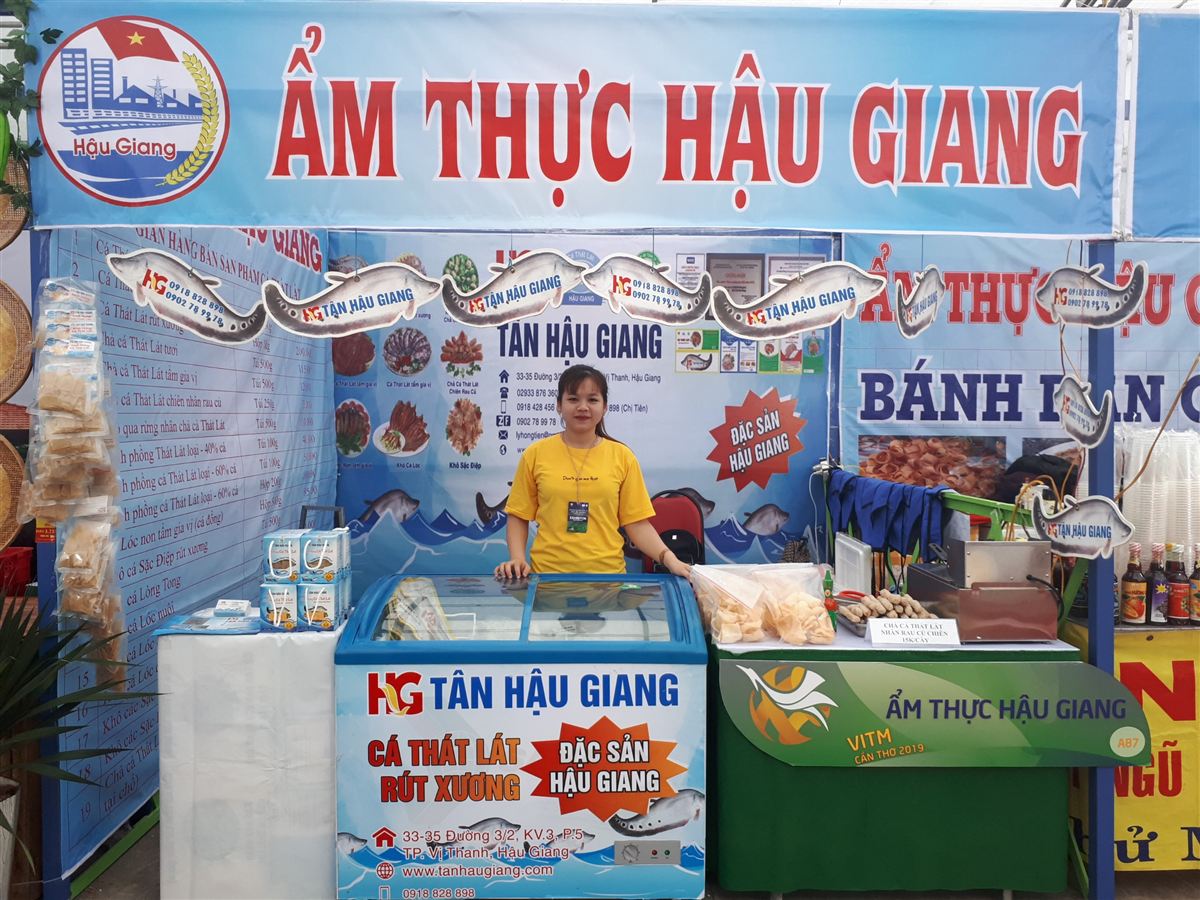 Gian hàng Ẩm thực Hậu Giang của Tân Hậu Giang tại hội chợ VITM Cần Thơ 2019